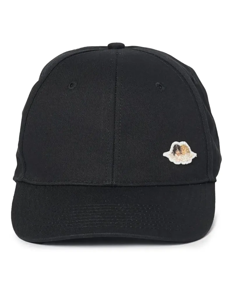 Fiorucci Baseballkappe mit Engel-Patch - Schwarz Schwarz