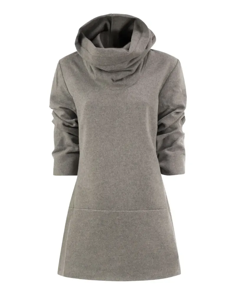 7 for all mankind Kleid mit Kapuze und gerafften Ärmeln - Grau Grau