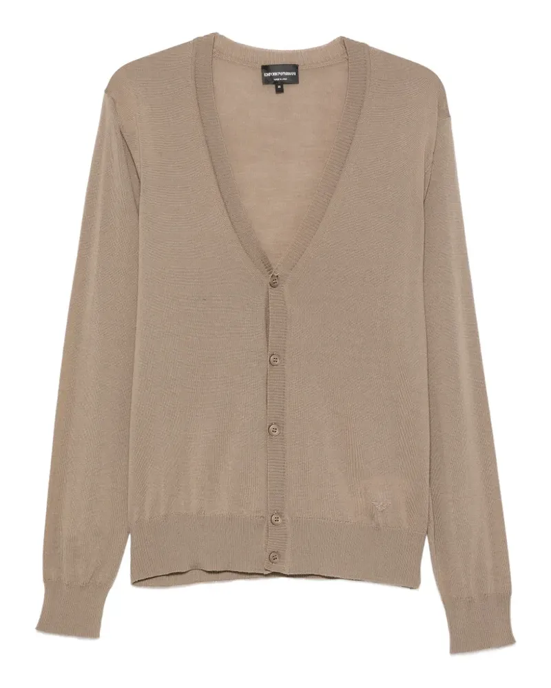 Emporio Armani V-neck button-up cardigan - Nude Nude