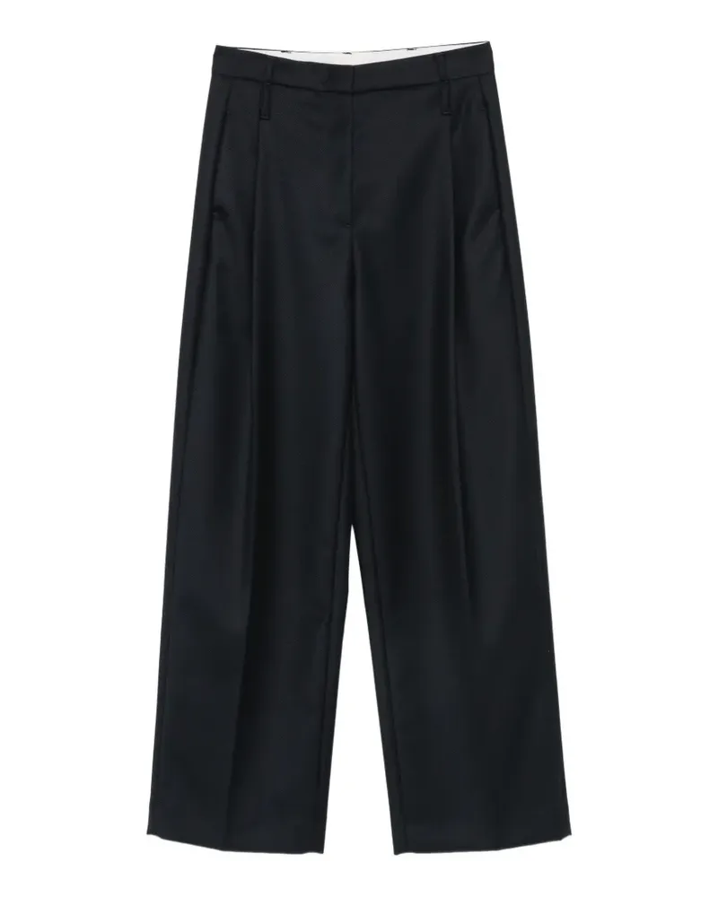 TELA Wide-Leg-Hose mit Bundfalten - Schwarz Schwarz