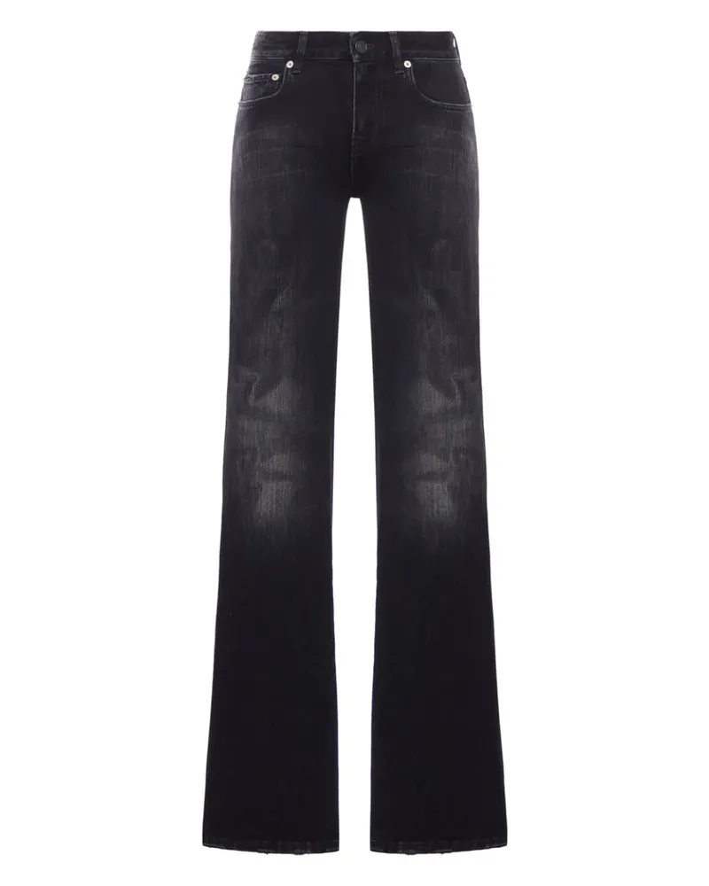 Balenciaga Hose mit weitem Bein - Schwarz Schwarz