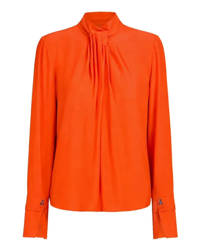 Patrizia Pepe pleated high-neck blouse - Orange Orange
