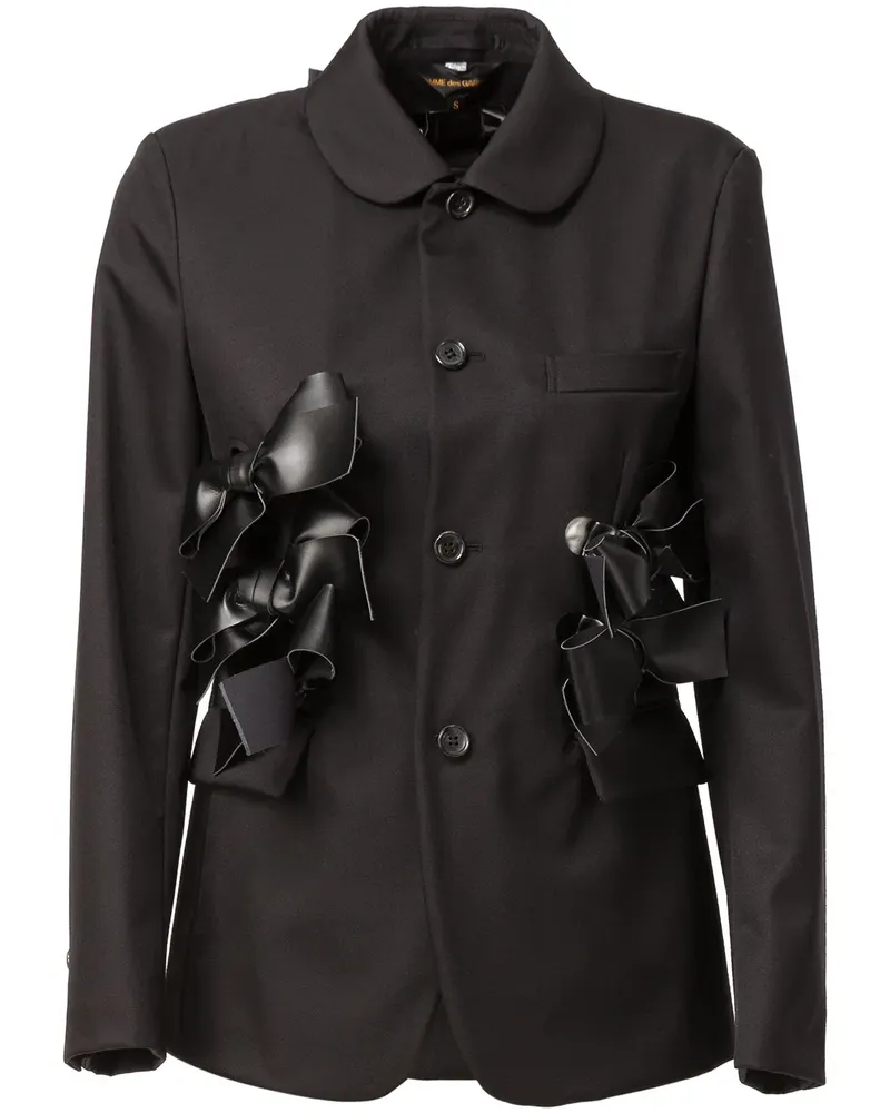 Comme des Garçons Blazer mit Schleifen-Applikationen - Schwarz Schwarz