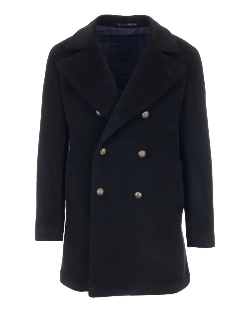 Al Duca D’Aosta 1902 double-breasted wide-lapel coat - Schwarz Schwarz