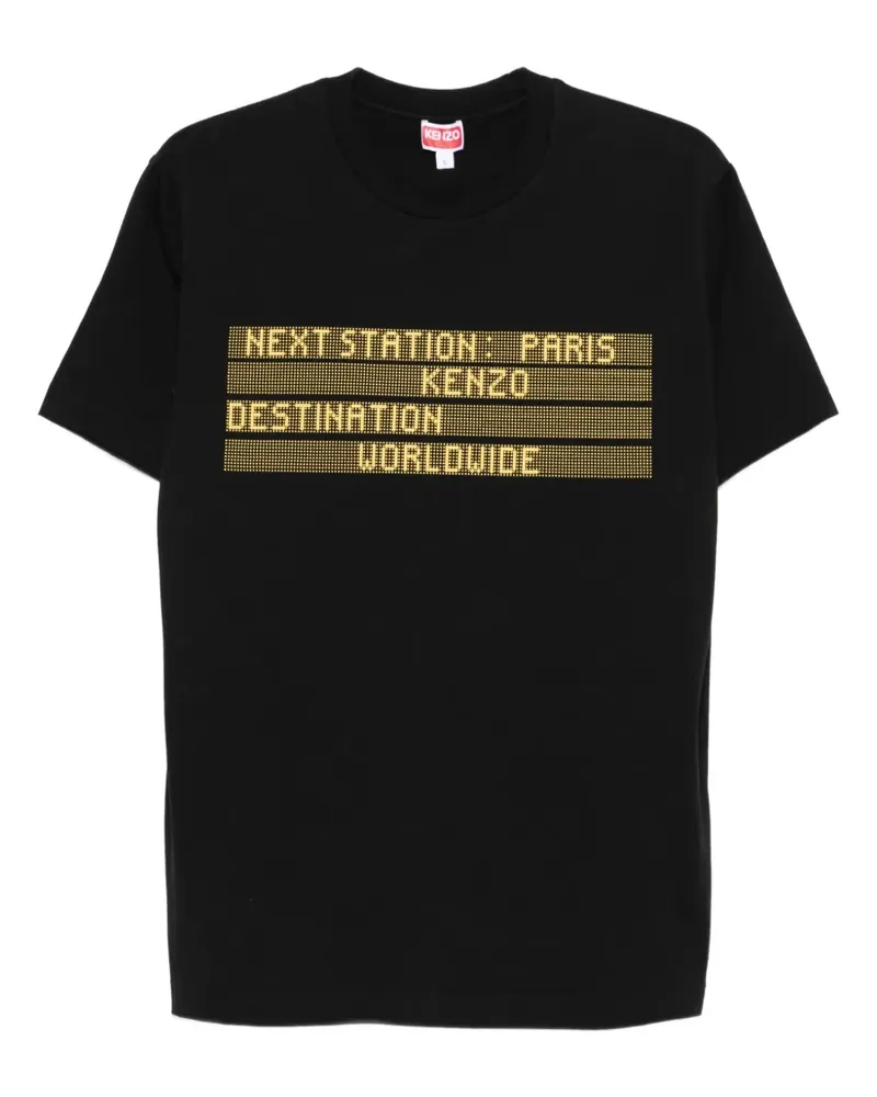 Kenzo T-Shirt mit grafischem Print - Schwarz Schwarz