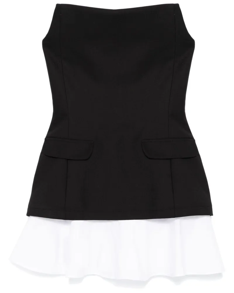Ioana Ciolacu Minikleid mit Corsage - Schwarz Schwarz