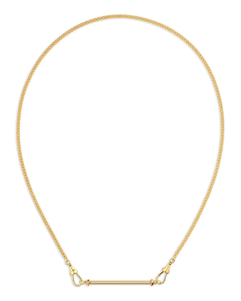 Marie Lichtenberg Mini 18kt Candy Cane Gourmette Goldhalskette Gold