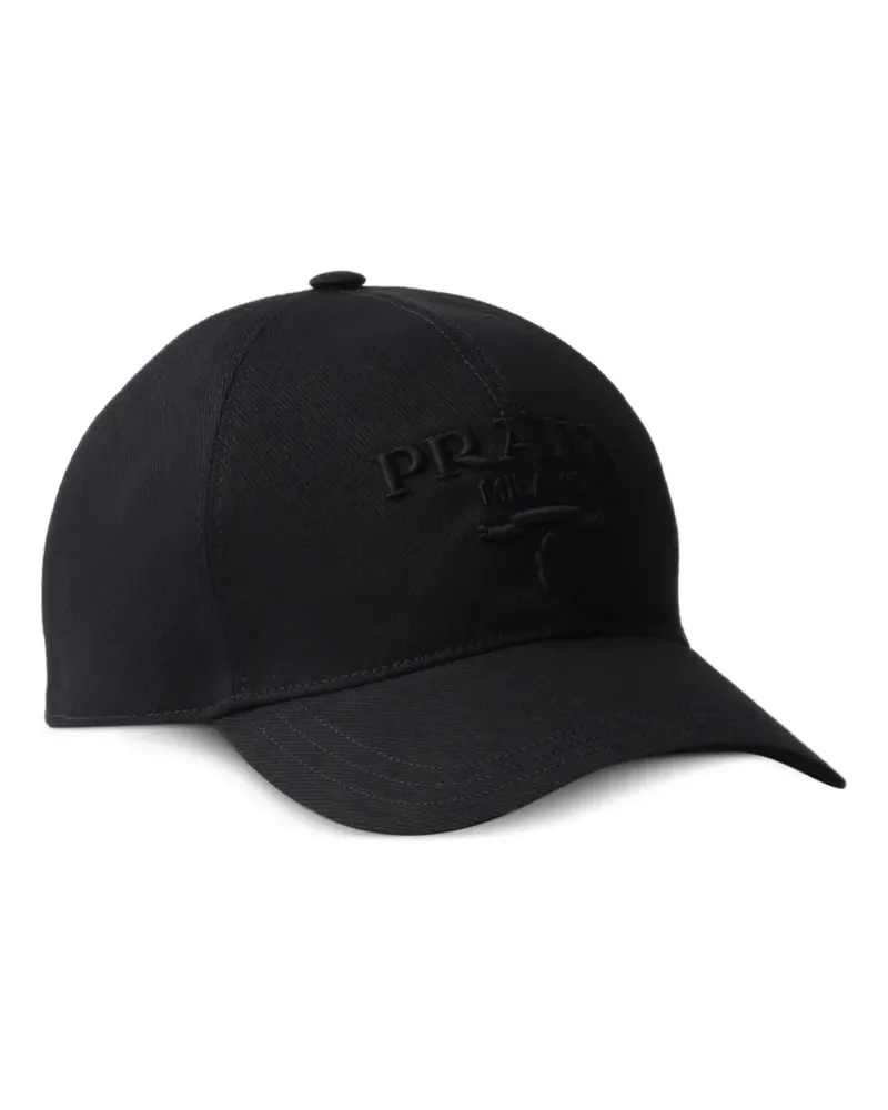 Prada Drill Baseballkappe - Schwarz Schwarz