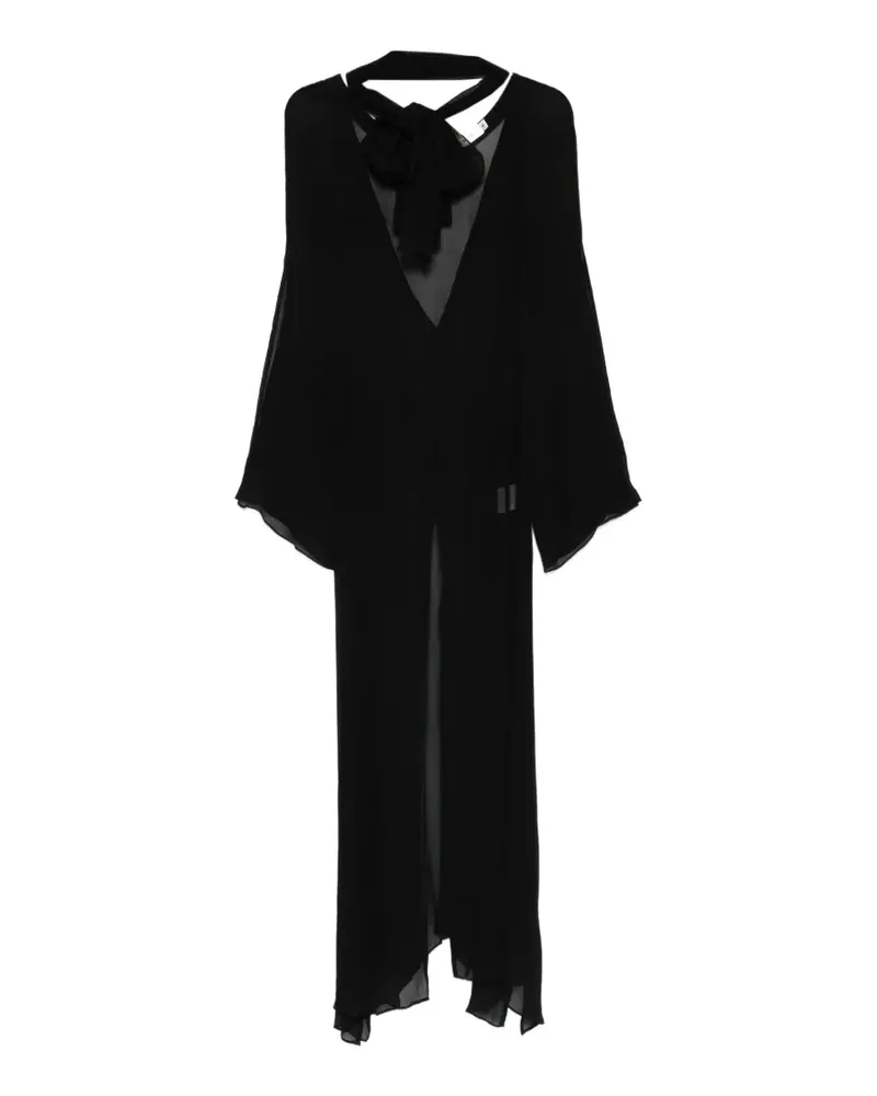 Aya Muse Avira V-neck maxi dress - Schwarz Schwarz