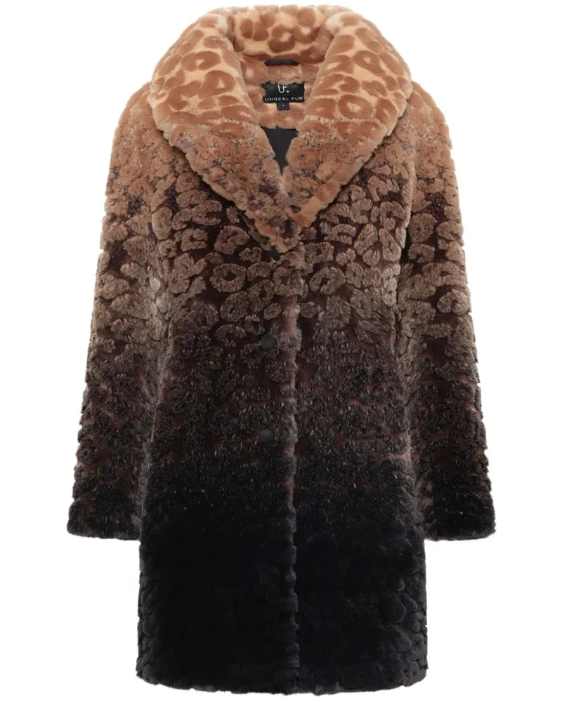 UNREAL FUR Boho Mantel - Braun Braun