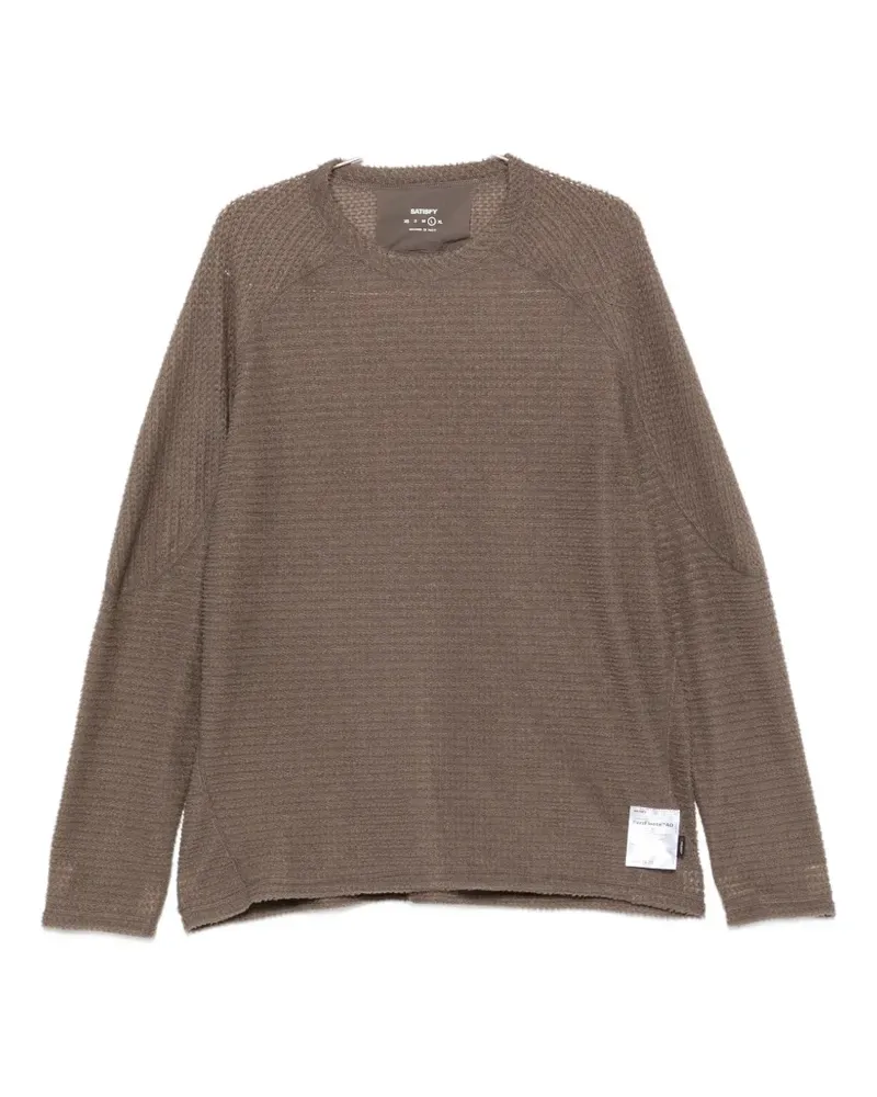 Satisfy waffle-knit raglan-sleeve sweater - Braun Braun