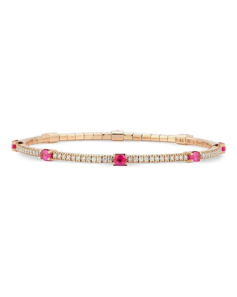 Roberto Demeglio Stretcharmband mit Rubin und Diamant - Gold Gold