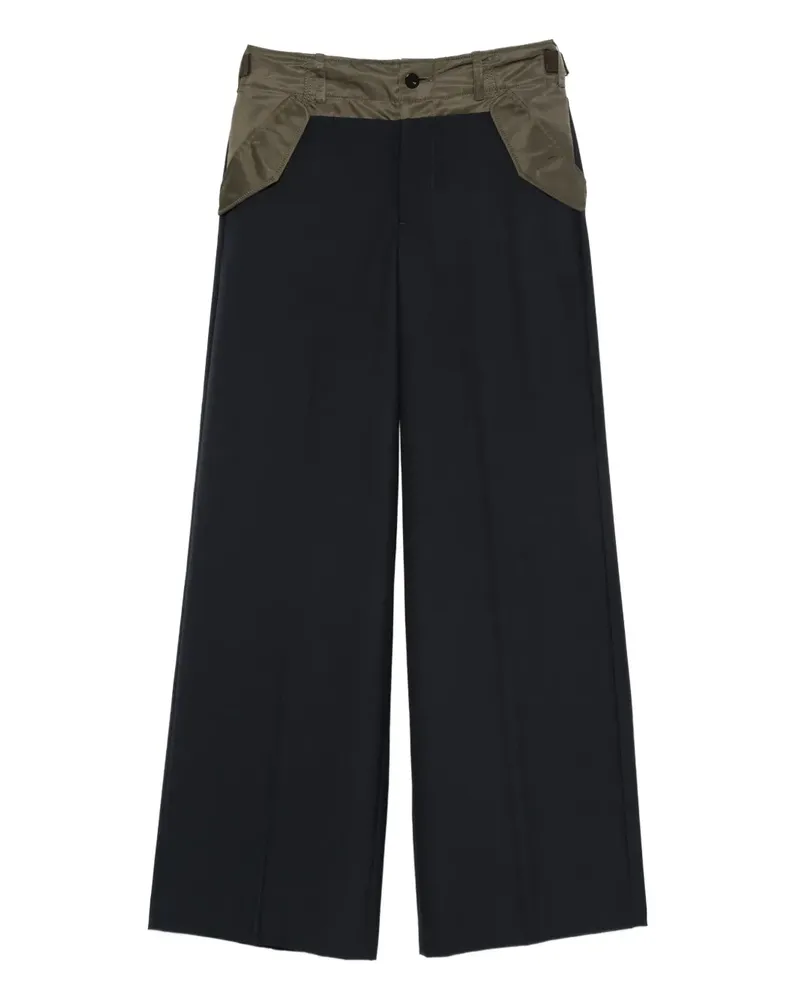 Sacai Hose mit Kontrasteinsätzen - Blau Blau