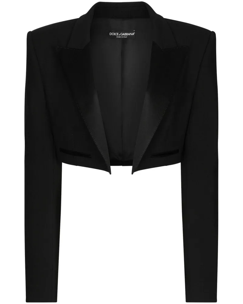 Dolce & Gabbana Doppelreihige Cropped-Jacke - Schwarz Schwarz