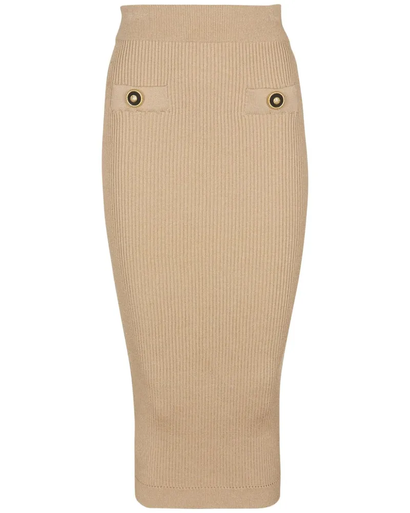 Balmain Gerippter Rock - Nude Nude
