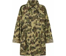 Military-Jacke mit Leoparden-Print