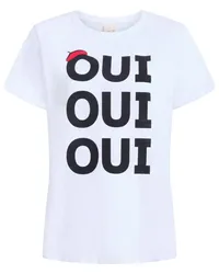 Cinq à Sept Shrunken Oui Oui Oui T-Shirt Weiß