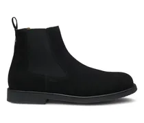 suede chelsea boots with signature stripe stitching - Schwarz