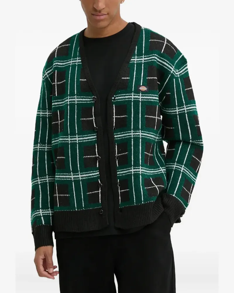 Dickies Karierter Cardigan - Schwarz Schwarz