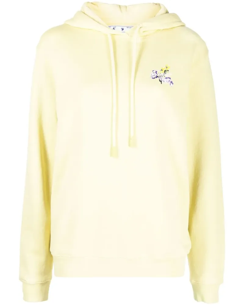 OFF-WHITE Hoodie mit geblümtem Arrows-Print - Gelb Gelb