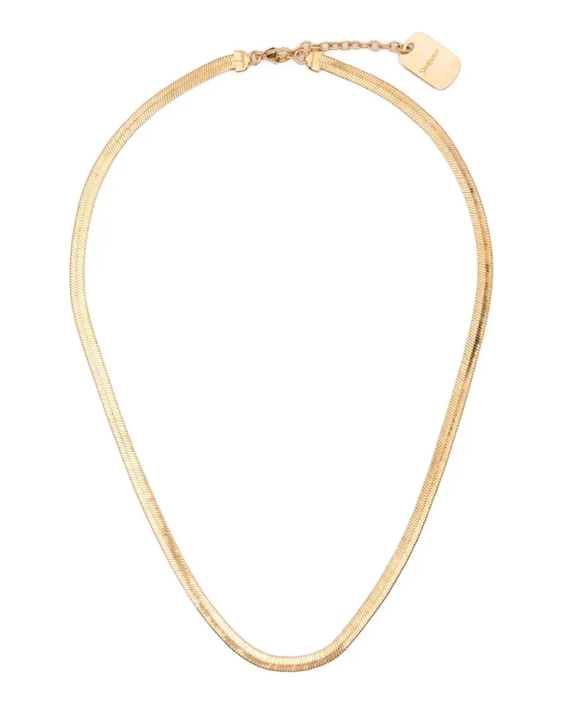 Saint Laurent herringbone-chain necklace - Gold Gold