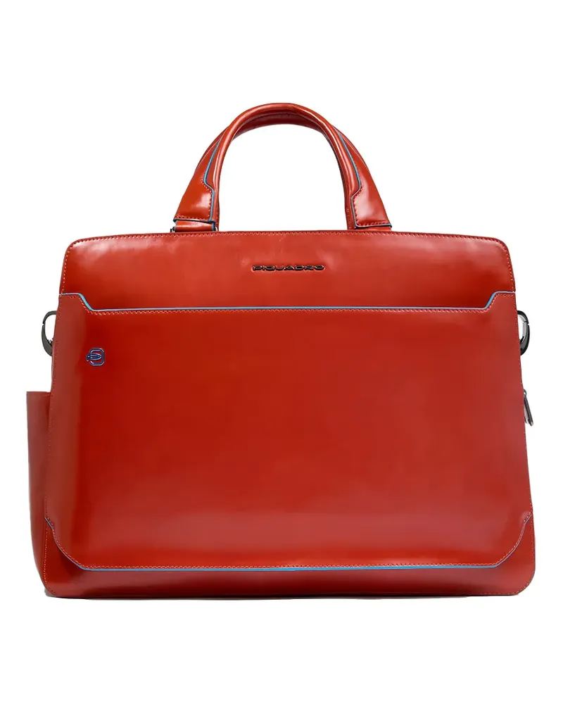 Piquadro leather laptop bag - Orange Orange