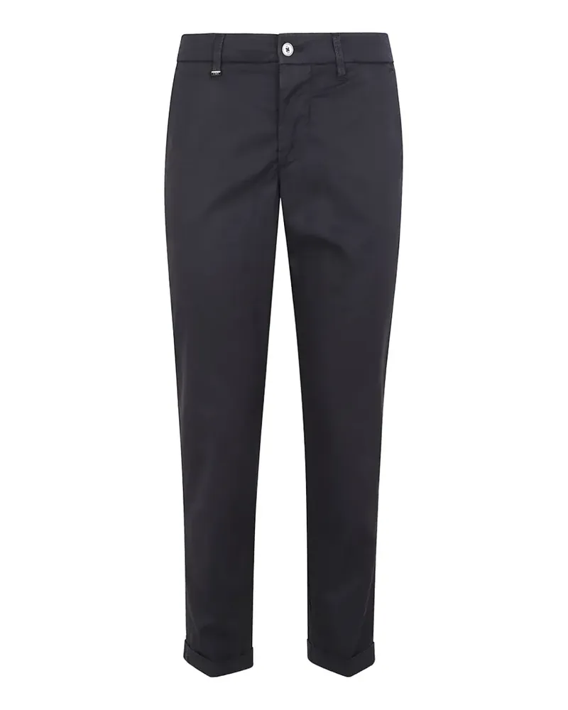 Fay logo-plaque straight-leg trousers - Blau Blau