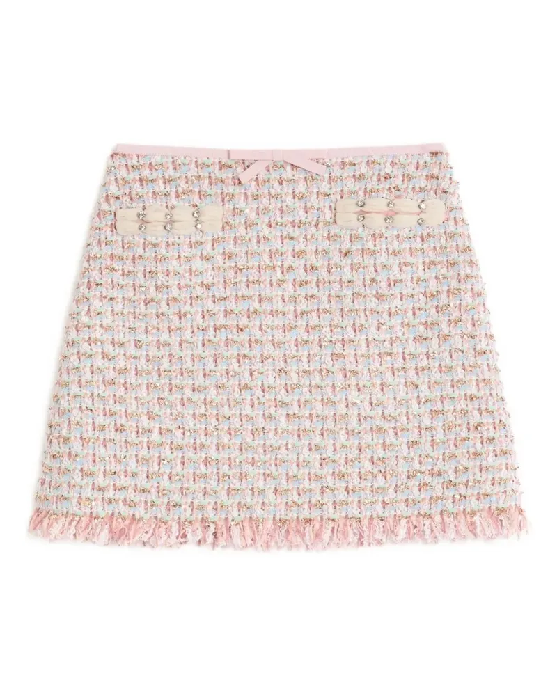 Valentino Garavani Tweed-Minirock mit Schleife - Rosa Rosa