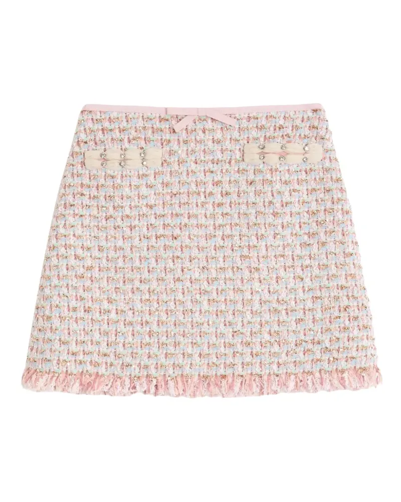 Valentino Garavani Tweed-Minirock mit Schleife - Rosa Rosa