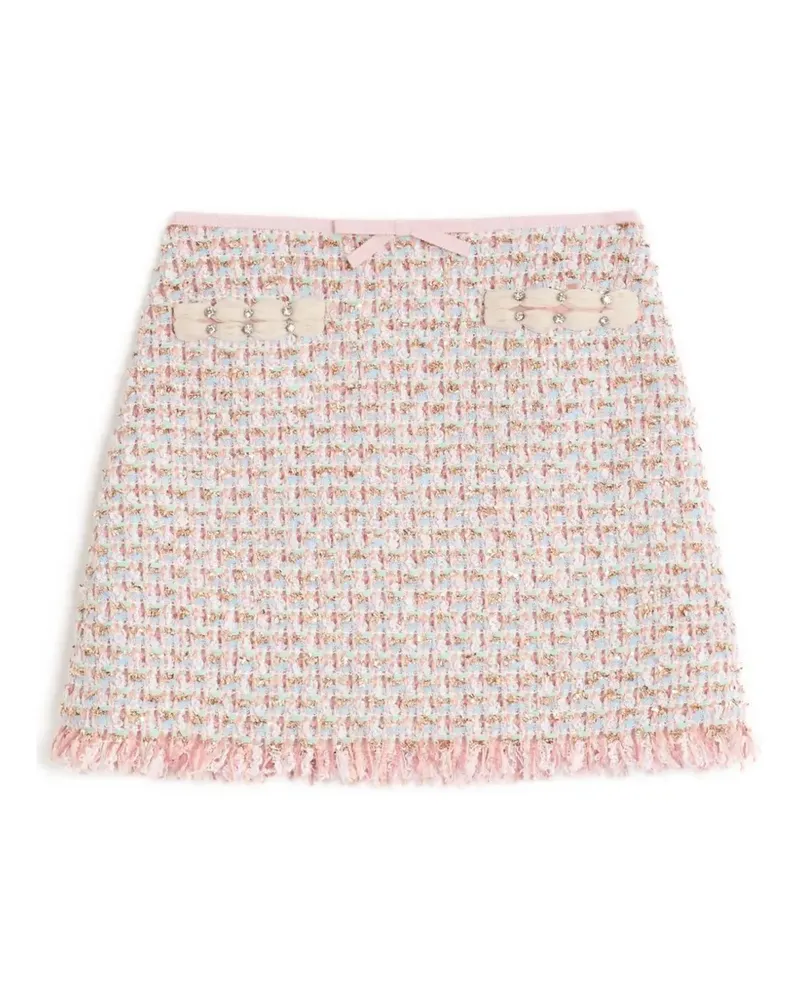 Valentino Garavani Tweed-Minirock mit Schleife - Rosa Rosa