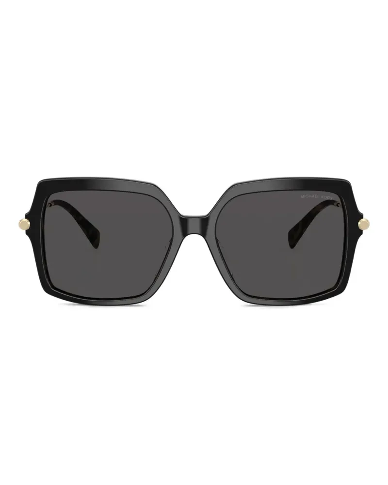 Michael Kors Sonnenbrille mit eckigem Gestell - Schwarz Schwarz