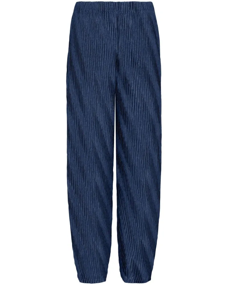 Giorgio Armani High-Waist-Hose mit Bundfalten - Blau Blau