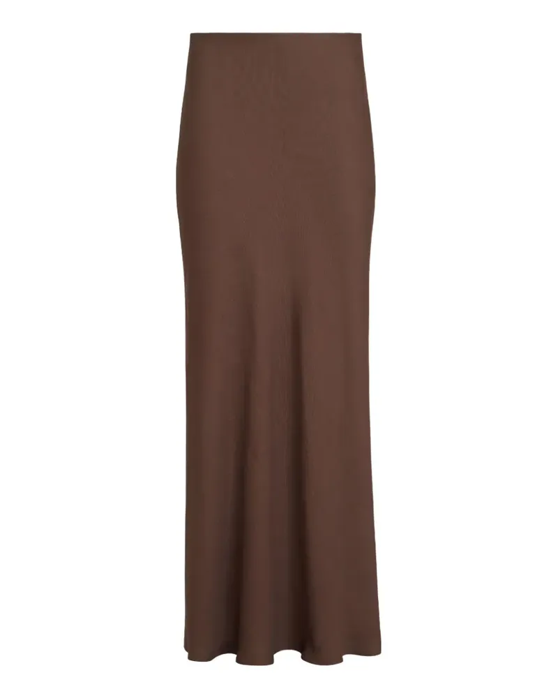 Brunello Cucinelli slit-detail maxi skirt - Braun Braun