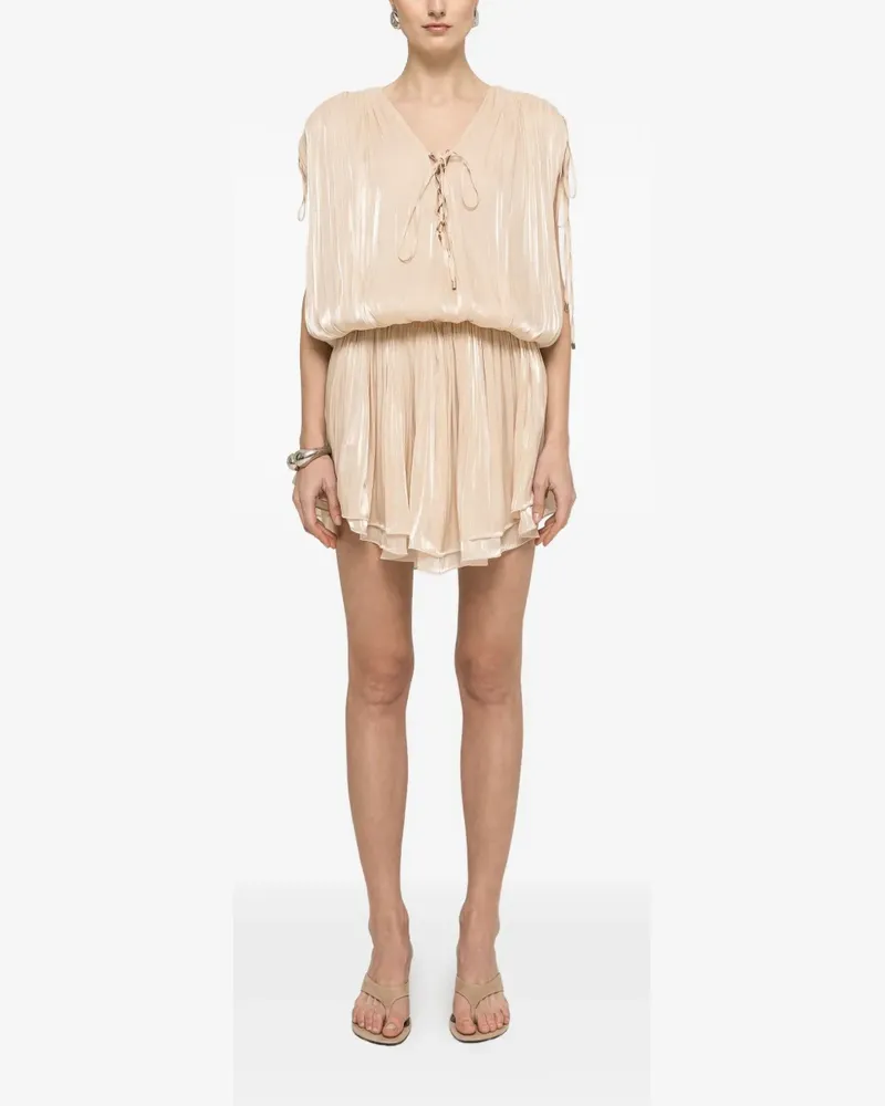 NISSA pleated mini dress - Nude Nude