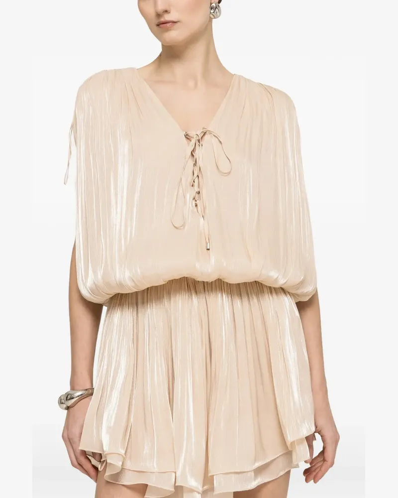 NISSA pleated mini dress - Nude Nude