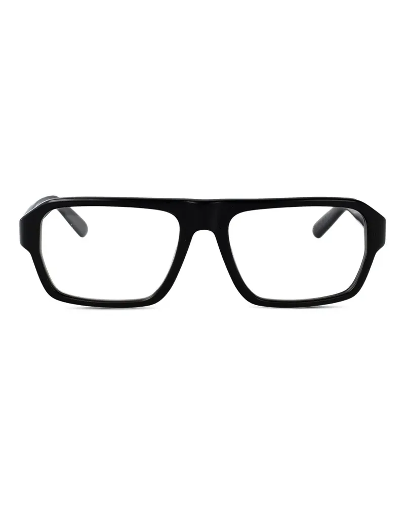 GCDS Brille mit eckigem Gestell - Schwarz Schwarz