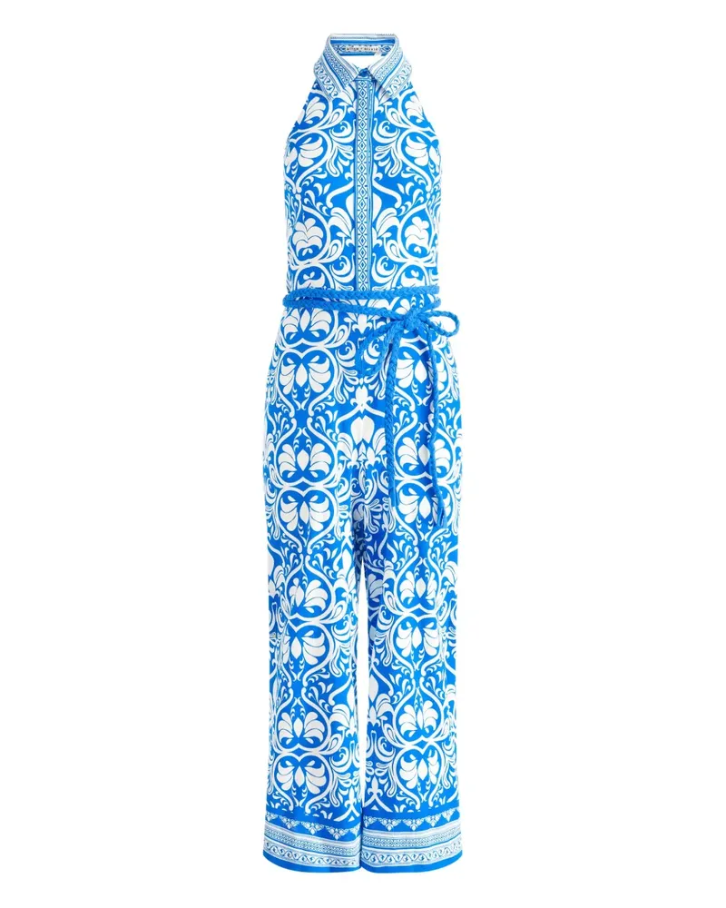 Alice + Olivia Alara Overall mit weitem Bein - Blau Blau