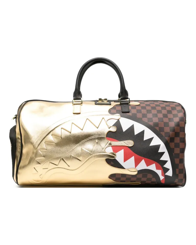 Sprayground Reisetasche mit Karomuster - Gold Gold