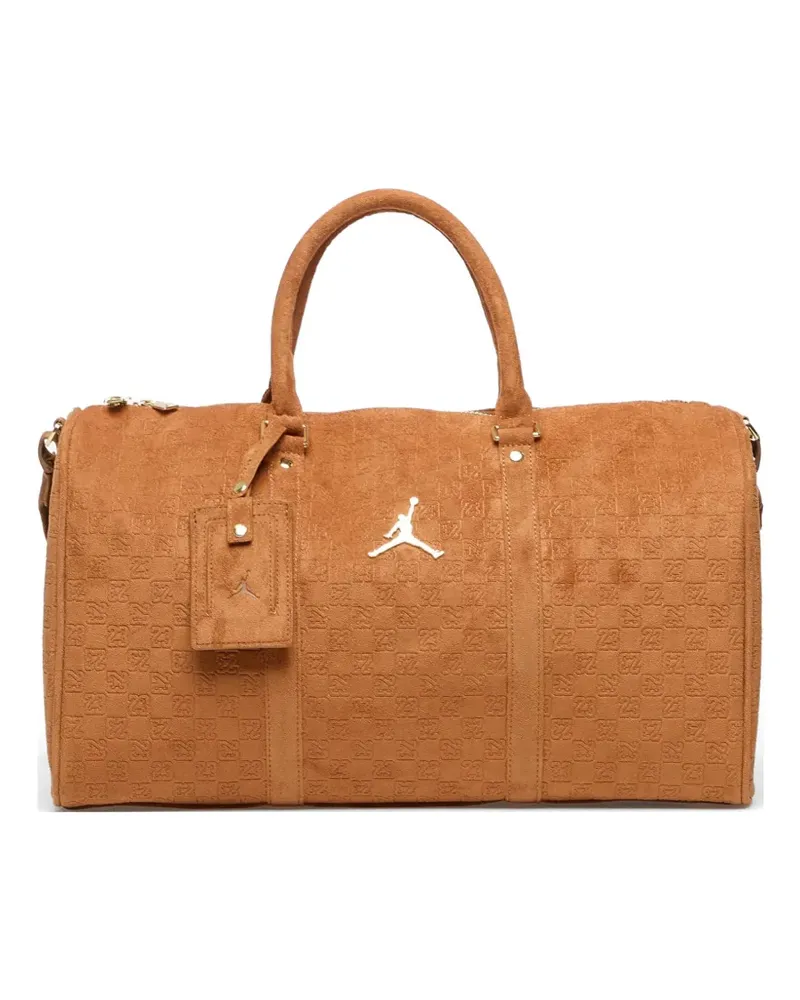 Jordan monogram suede duffle bag - Braun Braun
