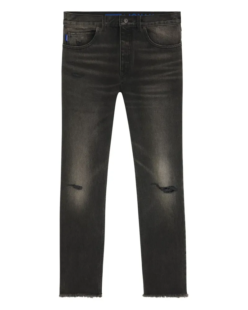 HUGO BOSS Jeans in Distressed-Optik - Grau Grau