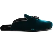 Slipper aus Samt - Blau