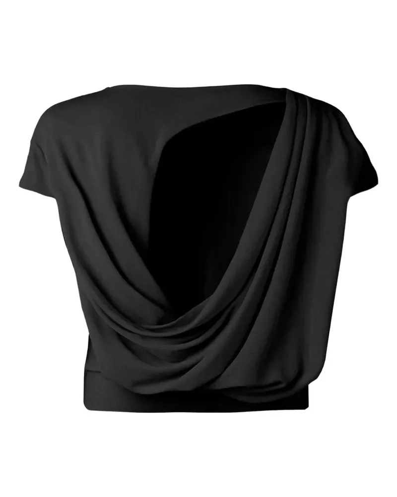 Jacquemus Le Haut Mistral draped-back T-shirt - Schwarz Schwarz