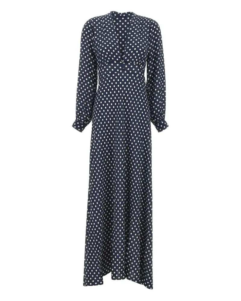 RIXO Emory Maxikleid mit Polka Dots - Blau Blau