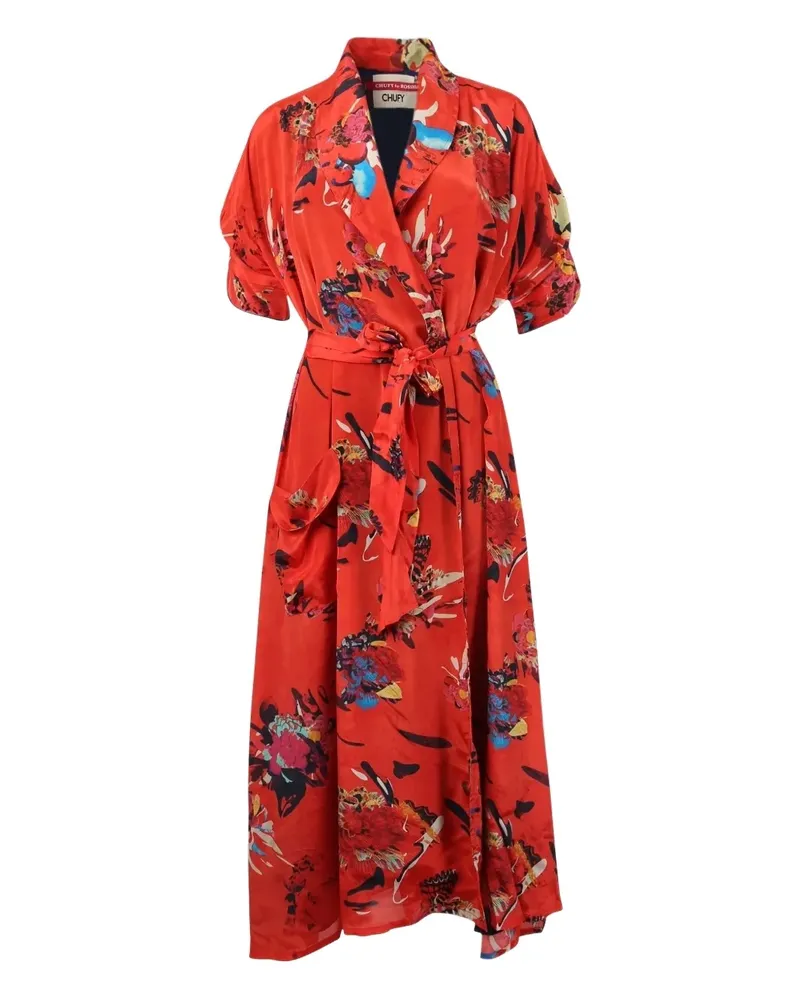 Chufy floral-print maxi wrap dress - Rot Rot