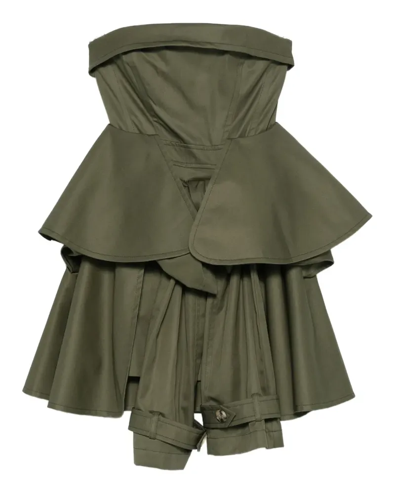 Viktor & Rolf Drapiertes Minikleid mit Schleife - Grün Grün