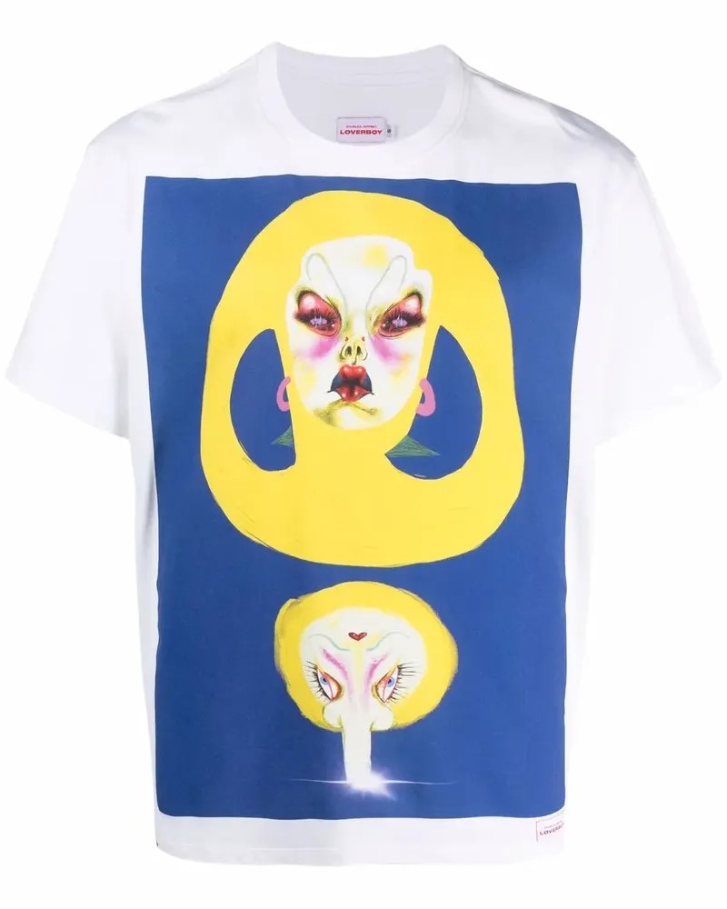Charles Jeffrey Loverboy Artwork T-Shirt - Weiß Weiß