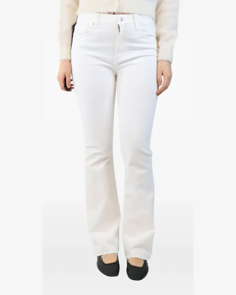Paige Canyon Jeans mit offenem Saum - Weiß Weiß