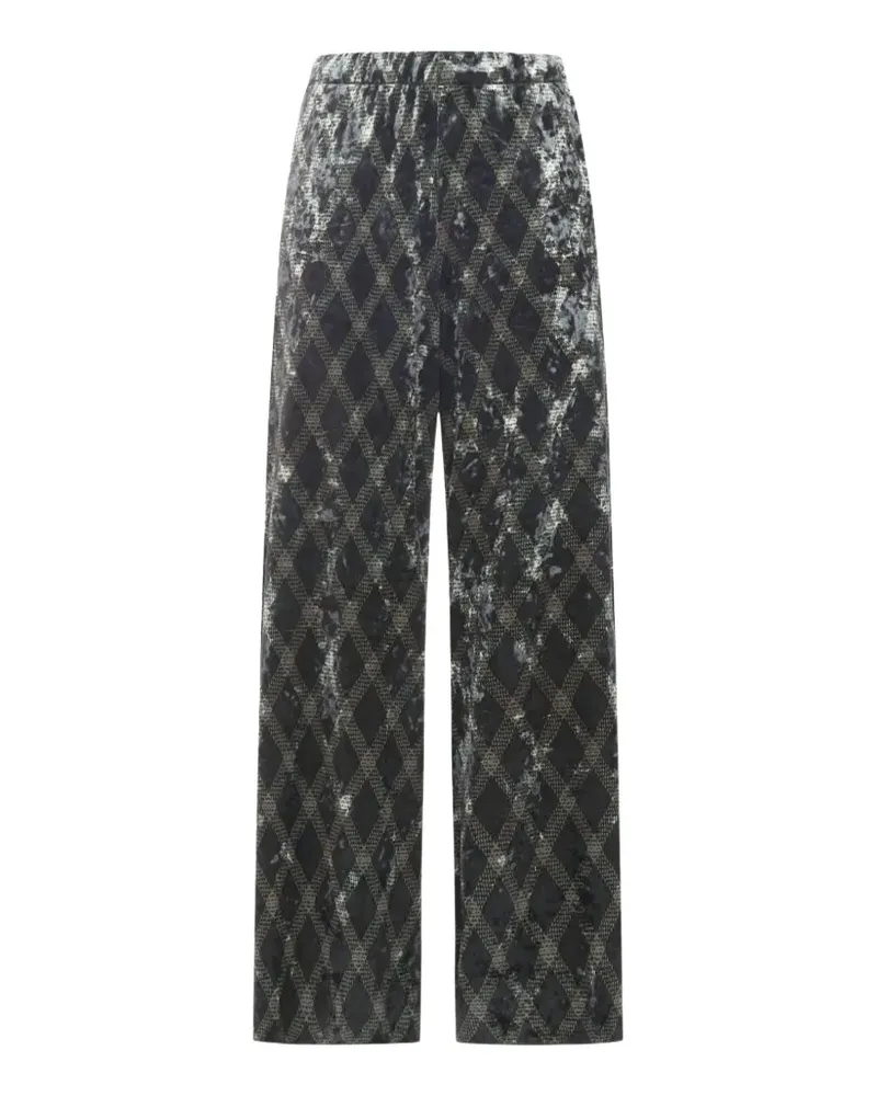 Pierre-Louis Mascia Ranada geometric-print trousers - Schwarz Schwarz