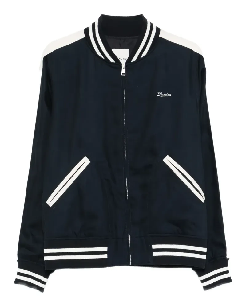 Sandro Bomberjacke mit Logo-Stickerei - Blau Blau