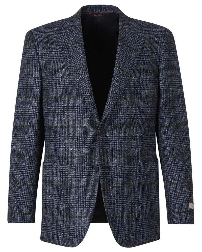 Canali Kariertes Sakko - Blau Blau